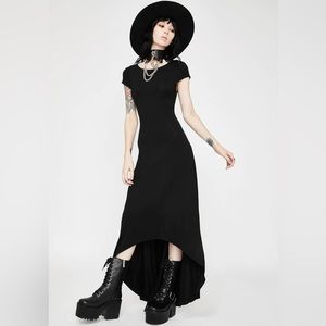 Killstar Black Ripley T-Maxi Dress